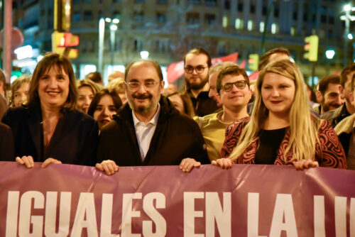 Javier Lambán Nadie puede enarbolar la bandera del feminismo con más autoridad y legitimidad que el PSOE Zaragoza