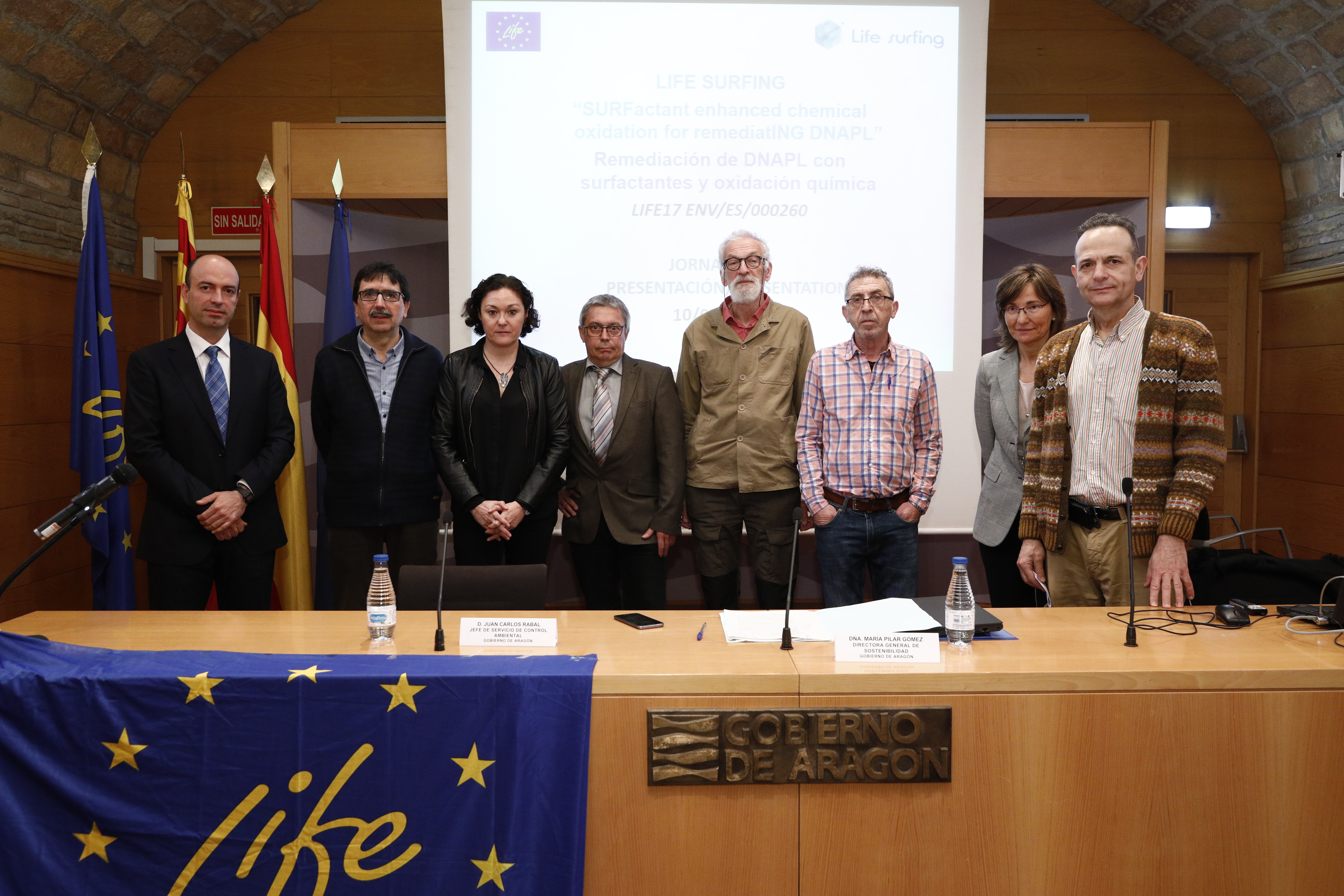 El Gobierno de Aragón ha presentado este miércoles, en la sala Ordesa del Edificio Pignatelli, el nuevo proyecto LIFE SURFING para la eliminación de los residuos de lindano.